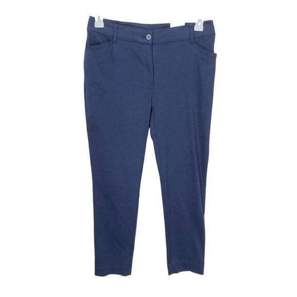 Chico's Women's Navy Blue Perfect Stretch Slim Leg Ankle 570255765 Pants 0‎ 4 - Picture 1 of 13